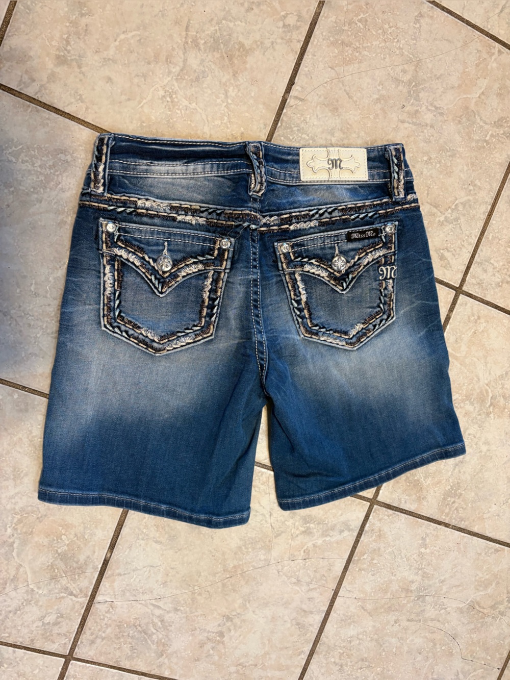 Miss Me Jeans Bermuda Shorts Mid Short Denim Size 28